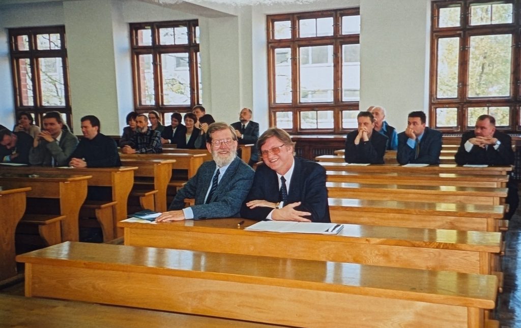 Prof. dr hab. Michał Post w sali 208